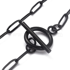304 Stainless Steel Paperclip Chain Bracelets&nbsp;BJEW-O186-02EB