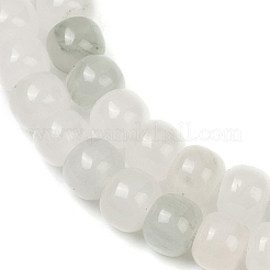 天然石翡翠ビーズ連売り  バレル  8~8.5x6~6.5mm  穴：0.6mm  約57個/連  14.80''（37.6センチメートル）&nbsp;G-K391-A01-01