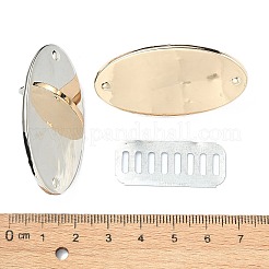 (見切り品不良：傷あり) 亜鉛合金製バッグ飾り金具  空白タグのスタンプ  シム付き  オーバル  ミックスカラー  楕円形：2.6x4.7x0.2~1.7cm&nbsp;PURS-XCP0001-07