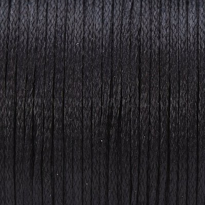平らなワックス糸ストリング  マイクロマクラメコード  革縫い用  ブラック  0.8mm  約109.36ヤード（100m）/ロール&nbsp;X-YC-P003-A10-1