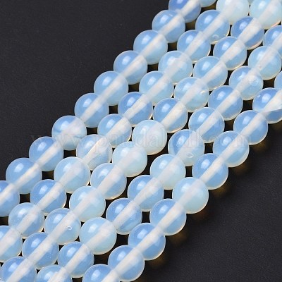 オパールビーズ連売り  ラウンド  8mm  穴：1mm  約48個/連  14.17~14.56インチ（36~37cm）&nbsp;G-P335-18-8mm-1