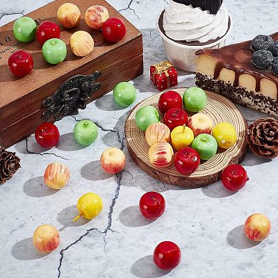 ミニ人工リンゴ60個、4つのスタイル フルーツ シミュレーション 泡