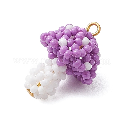 Seed Beads Beaded Charms&nbsp;PALLOY-MZ00339-04-1