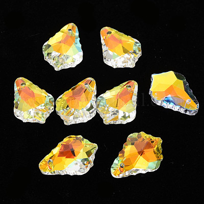 Electroplated Glass Pendants&nbsp;EGLA-N006-019D-1