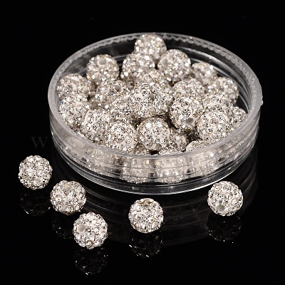 Pave Disco Ball Beads&nbsp;RB-Q195-A6mm-001-1