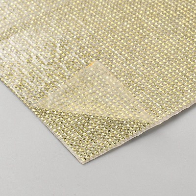 ラインストーンステッカー  長方形  トパーズ  240x200x1.7mm&nbsp;DIY-WH20048-003B-1