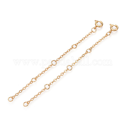 Brass Cable Chain Chain Extender&nbsp;KK-ZX024-36G-D-1