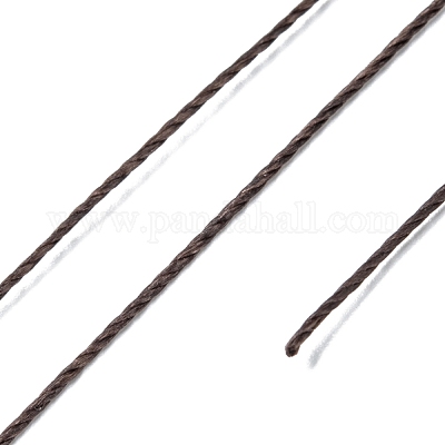 ラウンドワックスポリエステル糸ストリング  マイクロマクラメコード  ツイストコード  革縫い用  ダークコーヒー  0.55mm  約131.23ヤード（120m）/ロール&nbsp;YC-D004-02C-021-1