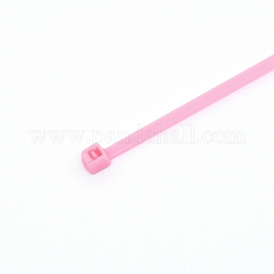 プラスチックケーブルタイ  タイラップ  ジップタイ  桃パフ  100x4.5x3.5mm  100個/袋&nbsp;KY-CJC0004-01J-1