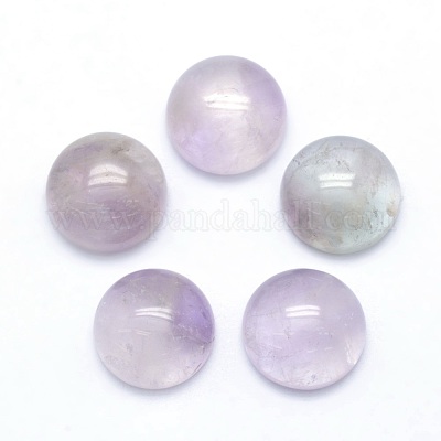 Natural Amethyst Cabochons&nbsp;G-P393-R56-10MM-1