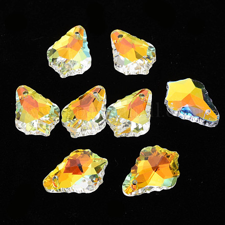 Electroplated Glass Pendants&nbsp;EGLA-N006-019D-1