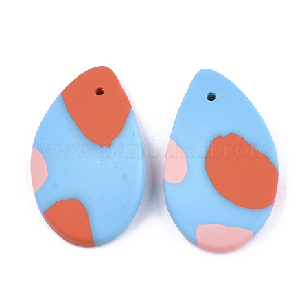 Handmade Polymer Clay Pendants X-CLAY-S092-10-1