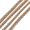 Braided Polyester Cord, with Polyester Elastic Cord & Metallic Thread, Linen, 5mm, 50Yards/Bundle(150 Feet/Bundle)