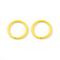 Spray Painted Iron Open Jump Rings, Round, Yellow, 18 Gauge, 10x1mm, Inner Diameter: 8mm