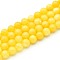 Natural Quartz Beads Strands, Dyed, Round, Imitation Yellow Jade, Gold, 8~8.5mm, Hole: 0.9~1mm, about 45~47pcs/strand, 14.96~15.35 inch(38~39cm)
