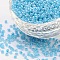 Glass Seed Beads, Ceylon, Round, Pale Turquoise, 2mm, Hole: 1mm, about 6666pcs/100g