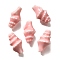 Handmade Porcelain Beads, Conch, Pink, 20x10.5x10mm, Hole: 1.8mm