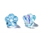 Transparent Czech Glass Beads, Flower, AB Color Plated, Light Sky Blue, 6.5x5mm, Hole: 0.8mm, about 357~363pcs/bag