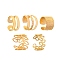Alloy Cuff Earrings, C-Shaped, Light Gold, 12mm, 5pcs/set