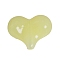Acrylic Beads, Imitation Jelly, Heart, Pale Goldenrod, 16.8x21.7x9mm, Hole: 1.5mm, about 315pcs/bag