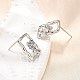Brass Stud Earrings&nbsp;LS-EJEW-G432-01P-3