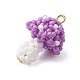 Seed Beads Beaded Charms&nbsp;PALLOY-MZ00339-04-3