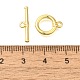 真鍮製マンテル  フラットラウンド  ゴールドカラー  リング：13x10x1.7mm  穴：1.2mm  バー：4.8x17.5x2mm  穴：1.2mm&nbsp;KK-B121-03G-4