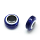樹脂ビーズ  フラットラウンド  ナザールボンジュウ  ダークブルー  7.5~8x5~6mm  穴：1.8~2mm&nbsp;RESI-S339-6x8-09-2