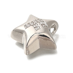 Rack Plating Brass Micro Pave Cubic Zirconia Pendants&nbsp;KK-I722-05P-F