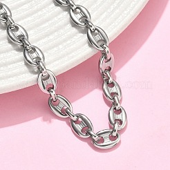 304ステンレススチールリンクブレスレット  コー​​ヒー豆  ステンレス鋼色  7.09インチ（18cm）&nbsp;BJEW-B169-02P