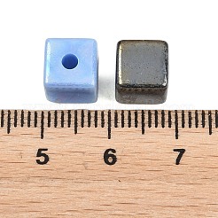 不透明なメッキアクリルビーズ  キューブ  ABカラーメッキ  ミックスカラー  8x8x8mm  穴：2mm  961個/ 500g&nbsp;OACR-D042-03