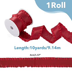 10 Yards Polyester Ruffled Lace Ribbon&nbsp;DIY-FI0001-14A