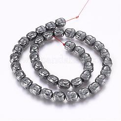 Electroplate Non-magnetic Synthetic Hematite Bead Strands&nbsp;G-P277-12F
