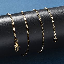 Ion Plating(IP) 304 Stainless Steel Cable Chains Necklaces&nbsp;MAK-L015-37B