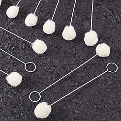 ウールダウバー ボールブラシ 革染料ツール  鉄ハンドル付き  DIYクラフトプロジェクト用  プラチナ  150x18mm  穴：15mm&nbsp;LS-TOOL-WH20005-15A