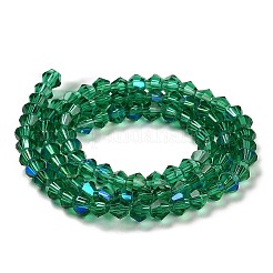Transparent Electroplate Glass Beads Strands&nbsp;GLAA-F029-4mm-D10
