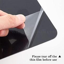 消せるPVC1セット  プラスチック製の消去可能なペンと長方形のフォーム黒板消しゴム  スーパーマーケット向け  パン屋とカフェの値札  ブラック  20x15cm  1のセット/袋&nbsp;ODIS-NB0001-12