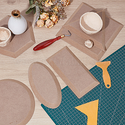 6Pcs MDF Wood Ceramic Clay Craft Mold Set&nbsp;DIY-WH0349-400A