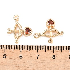 Brass Pave Cubic Zirconia Pendants&nbsp;KK-L261-18G-02