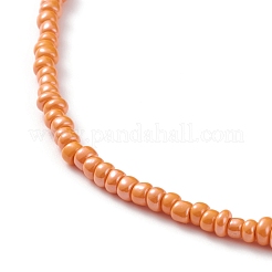 Round Glass Seed Beaded Necklaces&nbsp;NJEW-JN03207
