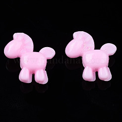 不透明なアクリルビーズ  馬  ミックスカラー  16x16x7mm  穴：2mm  約900個/500g&nbsp;MACR-S272-55