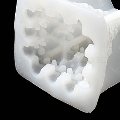 DIY 3D ハロウィーン スカル ピラミッド キャンドル 食品グレード シリコン像型  肖像彫刻 肖像彫刻 香り付きキャンドル作り  ホワイト  9x9x8cm  内径：7.25x7x6.45のCM&nbsp;SIMO-B007-01