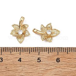 SHEGRACE Brass Micro Pave Clear Cubic Zirconia Charms&nbsp;XGRQ2O693-424G