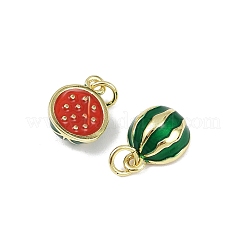 Brass Enamel Pendants&nbsp;KK-H072-18G-05