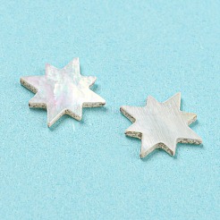 ナチュラルシーシェルカボション  スター  ホワイト  9.5x9.5x1mm&nbsp;SHEL-D079-12