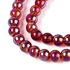 Electroplate Transparent Glass Beads Strands&nbsp;GLAA-T032-T6mm-AB20