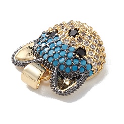 Brass Micro Pave Cubic Zirconia Pendants&nbsp;KK-M240-02