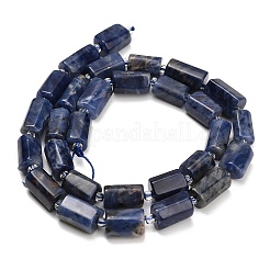 天然石ソーダライトビーズ連売り  ファセット列  シードビーズで  11.5~12.5x6.5x7.5mm  穴：1.2mm  約28~30個/連  15.75''（40センチメートル）&nbsp;G-D109-A04