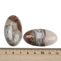 天然アメジストレースアゲートペンダント  楕円形のチャーム  グレードB  48x26x8mm  穴：1.4mm&nbsp;G-A244-12B-03