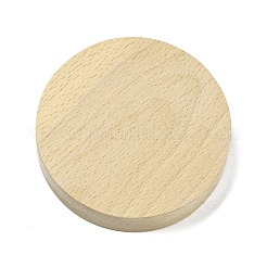 ブナ木製バングル ブレスレット指リング表示ホルダー トレイ  フラットラウンド  小麦  95x20mm  ブレスレットの溝: 41~77mm  リングトレイ&nbsp;BDIS-D002-01B